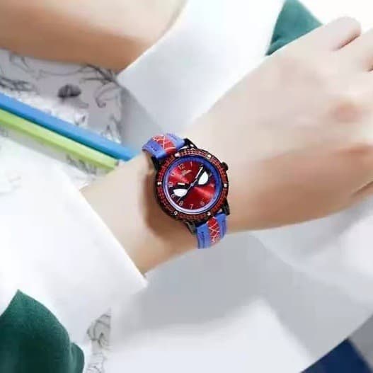 Gutter Spiderman Klokke 33mm – Marvel Superhelt Kvarts Armbåndsur for Barn Uformell Bruk BlueRed