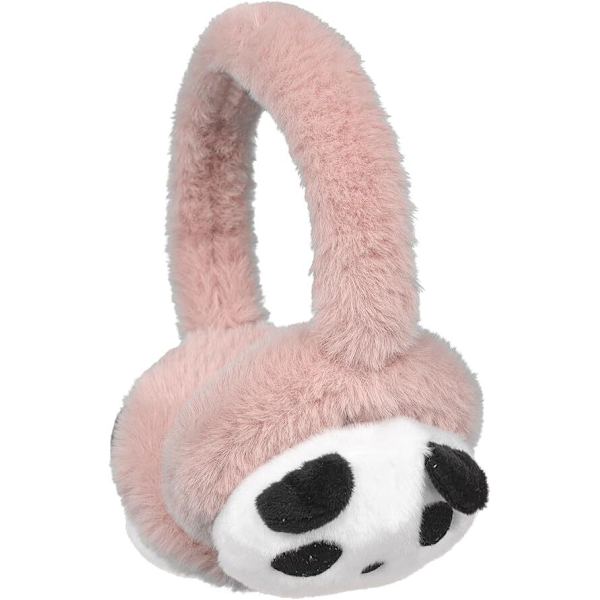 Söta Panda Öronmuffar Fällbara Varma Öronmuffar pink