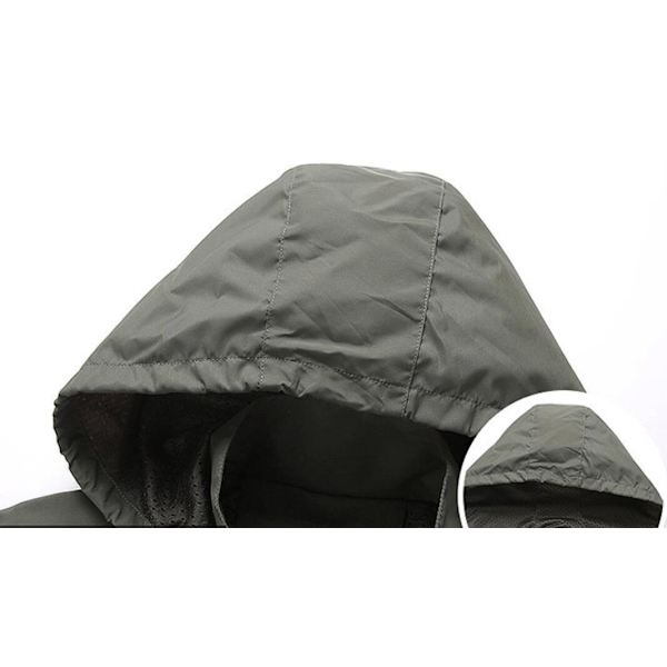 Mænds Crew Hooded Midlayer Jakke green 4XL