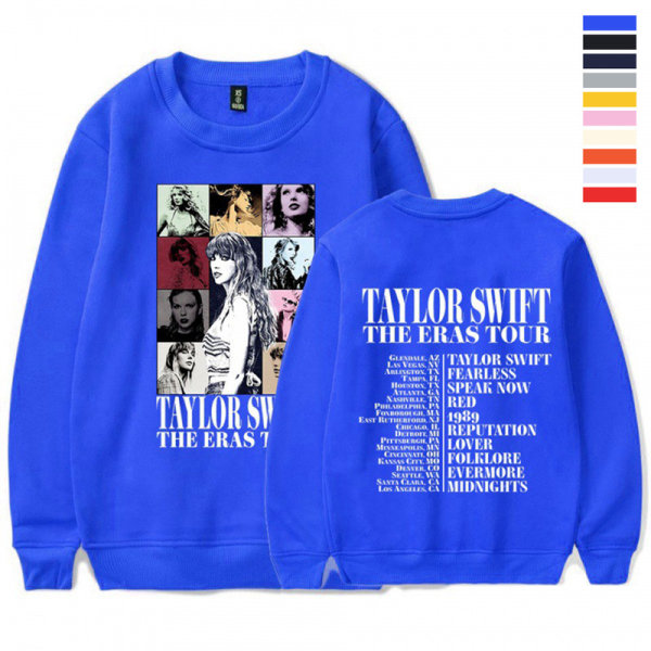 Unisex Voksen Dame Herre Sweatshirt 1989 Taylor Swifts Rundhals Sweatshirt Trøje Black XS