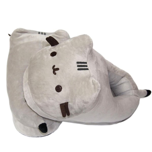 Myke Katt-Topplapper for Kvinner, Plysj Varme Slip-on Topplapper Smiles