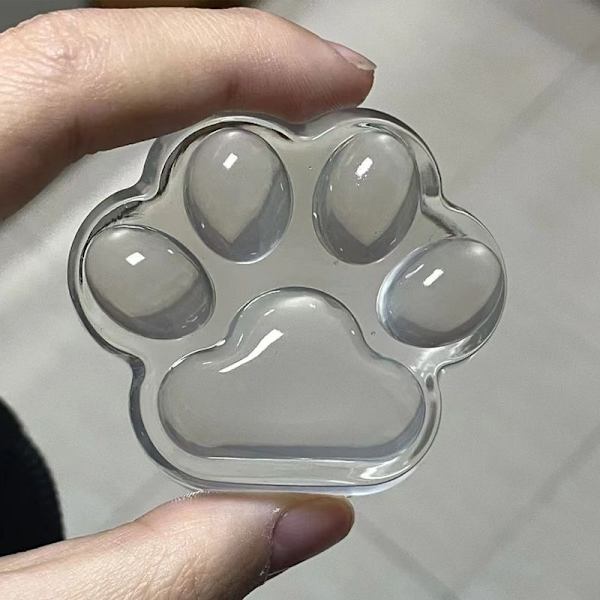 Söt gelé katt tass klämma musik Fidget Toy transparent