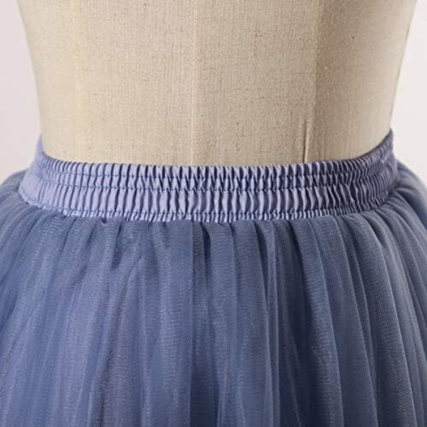 Dame Bryllup Lang Maxi Puffy Tyl Nederdel blue M