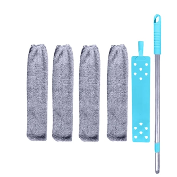 Pitkävartisten moppi teleskooppinen pölyharja rakojen pölynpoistoon sängyn ja sohvan harja With 4PCS Cloth