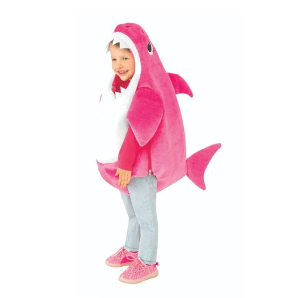 Barn Unisex Toddler Haj Cosplay Kostym Karneval Fest För Barn Kostymer Pink 90cm