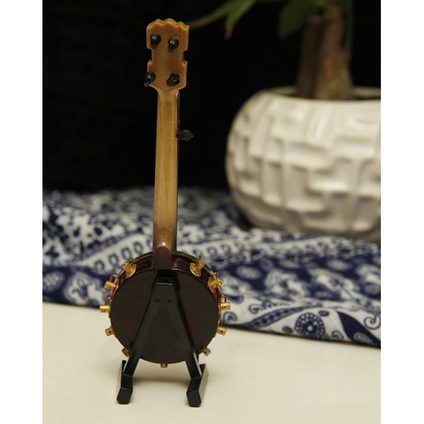 Legetøjs Banjo, Udsøgt Håndværk Smuk Miniature Banjo Model 10CM