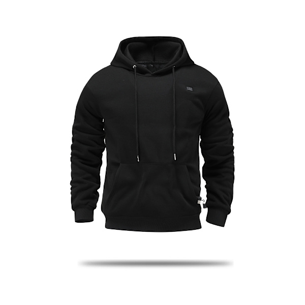 Uppvärmd Hoodie för Unisex, Uppvärmd Tröja för Män och Kvinnor black 2XL