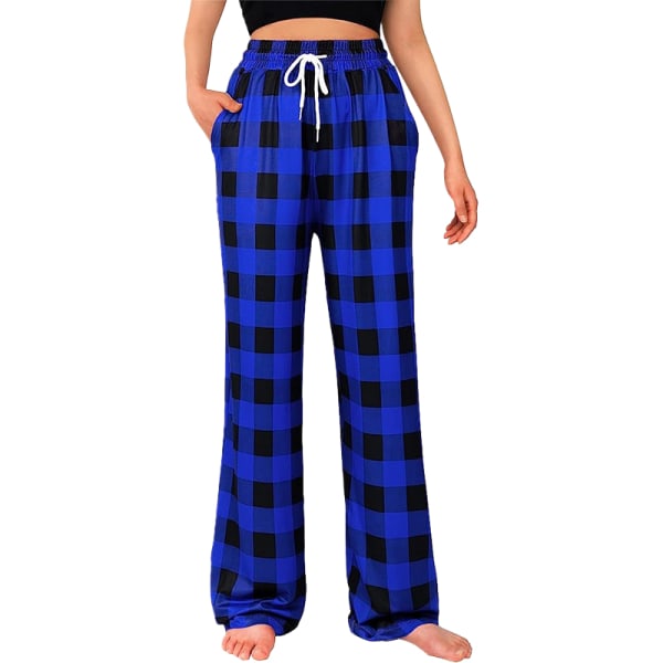 Dam Pyjamasbyxor Sovkläder Buffalo Pläd Pyjamas Blue L