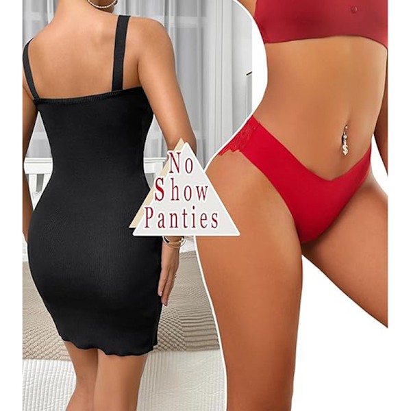 6-pak Sexy Lace Undertøy Truser Bikinitrusser Hipster Sømløs Truser for Kvinner S