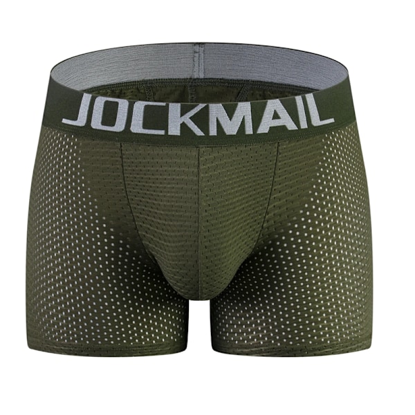 Mænds Underbukser Boxer Mesh Mænds Polstrede Underbukser med Hoftepads Army Green XL