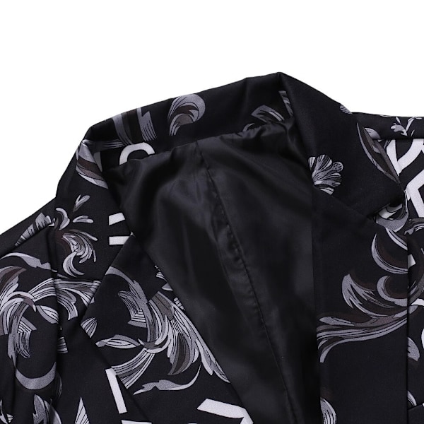 Herrejakke med blomsterprint - Casual Blazer Sportsjakke black XS