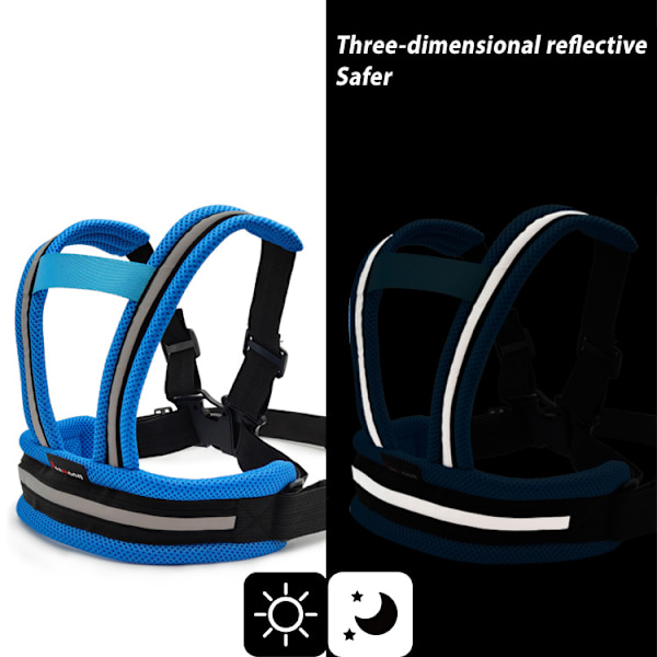 Universal Motorsykkel Sikkerhetsbelte For Barn Stropper Sete Sele Justerbar Barn Refleks Design Blue