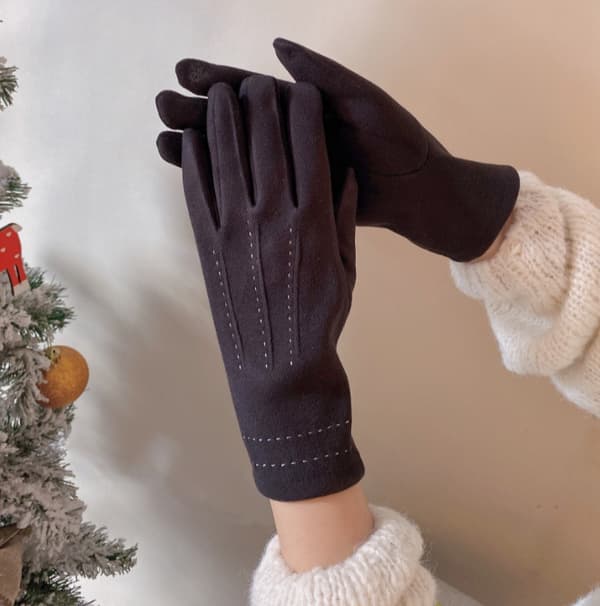 Dame Varme Touch Screen Vindtætte Termiske Handsker black