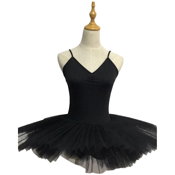 Ballerinadräkt, Barnbalettkostym Kvinnor Balett Danskläder Black M