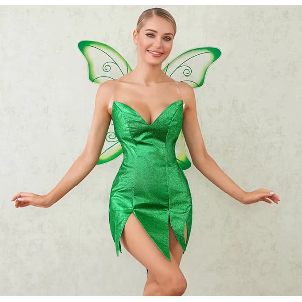 Naisten Kostyymi Cosplay Pukeutumis Mini-mekko Perhossiivillä Halloween-juhliin M
