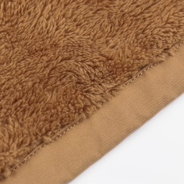 Herrar Vinterjacka Fleecefodrad Tjock Arbetsjacka Varma Cargojackor med Huva khaki 4XL
