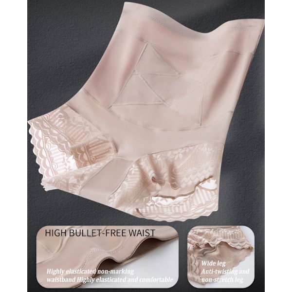 Dame Tummy Control Højtaljet Træner Body Shaper Khaki M