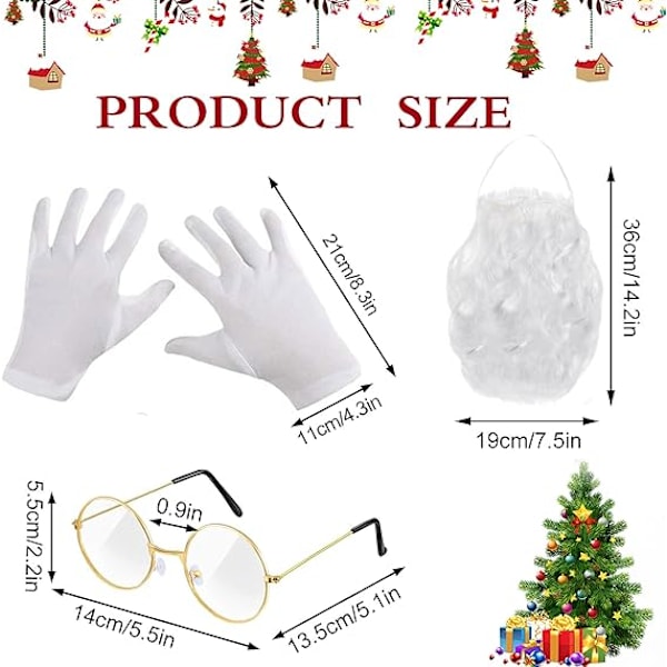 6-delad Santa Claus Cowboyhatt-set för cosplay STYLE1