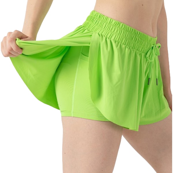 Atletiska Shorts för Flickor, Gym- och Löpshorts för Barn Light Green XL