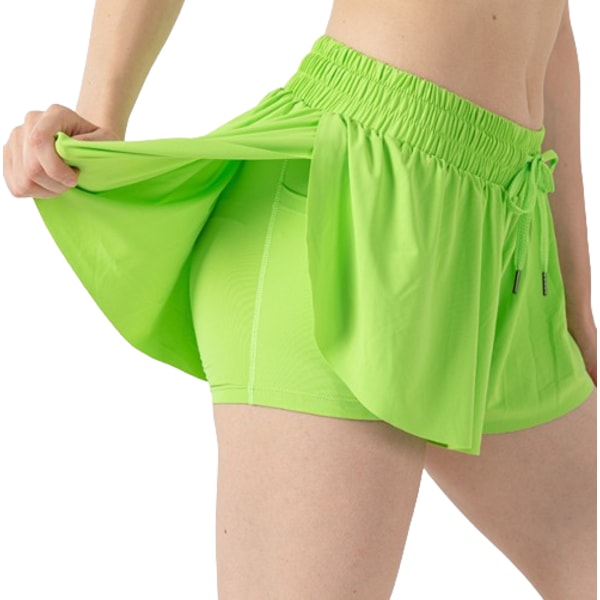 Atletiska shorts för tjejer Gym löparshorts för barn Light Green L