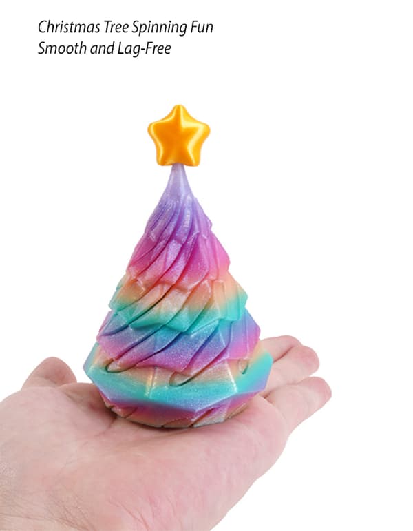 3D-printet juletræs fidget legetøj PLA materiale skrivebordsmodel style5