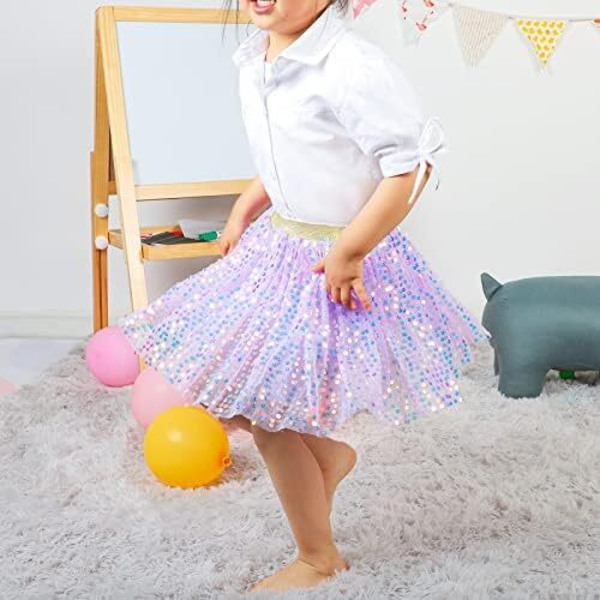 Babyjente Lagdelt Tutu Danseskjørt purple 0-2 Year