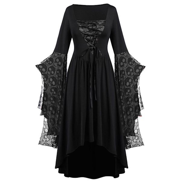 Naisten Goottilainen Mekko Pitsimekko Halloweenin Karnevaaliasuun grey XL