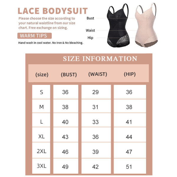 Formande Underkläder för Kvinnor, Tummy Control Thong Bodysuit, V-ringad, Spets, Kroppsshaper, Kompression Light Pink 2XL