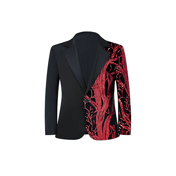 Pojkars Slim Fit Kostymjacka, Smokingjacka, Formell red 6