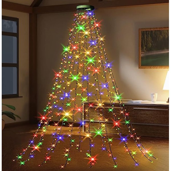 Joulukuusivalot, 6,6FT x 16 riviä, 400 LED-valoa kaukosäätimellä Multicolor