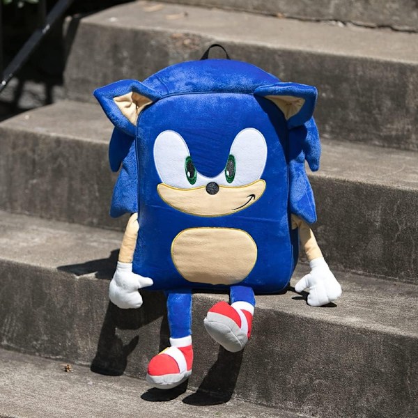 Sonic The Hedgehog Ryggsekk for Gutter, Plussj-Polstret Skolesekk