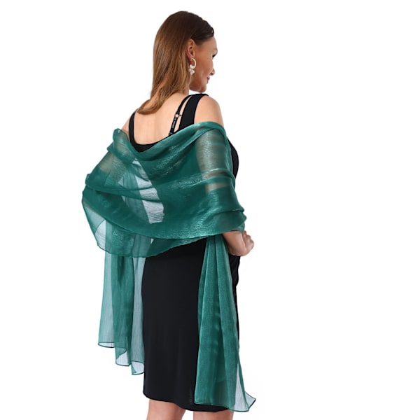 Sjal i elegant chiffon for kjole i ulike farger green