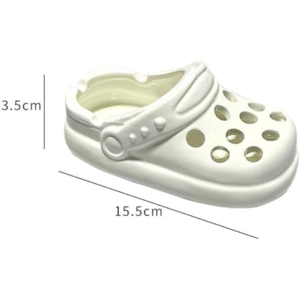 Crocs Clogs Askkoppar Hartsdekorationer, Crocs Skor Askfat för inomhus, hem, kontor White