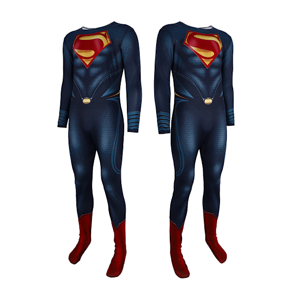 Vuxen Superman-kostym, Superman-muskelbröstjumpsuit med kappa 120