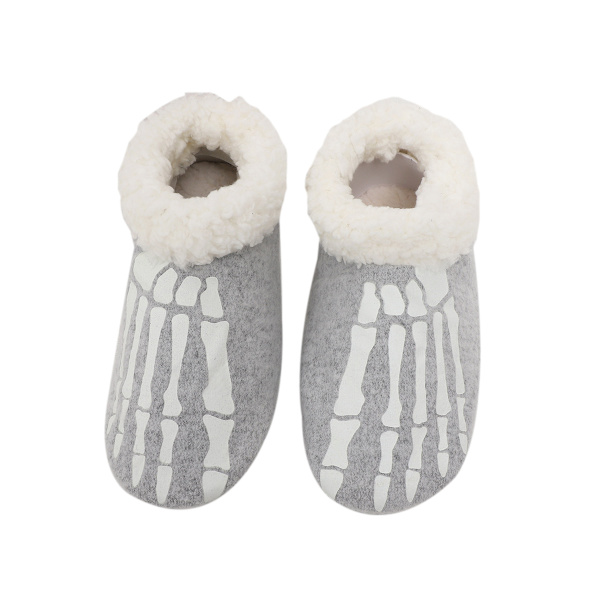 Tofflorstrumpor Vinter Stopperstrumpor Lysande Skelett Skor grey XL(42-43)
