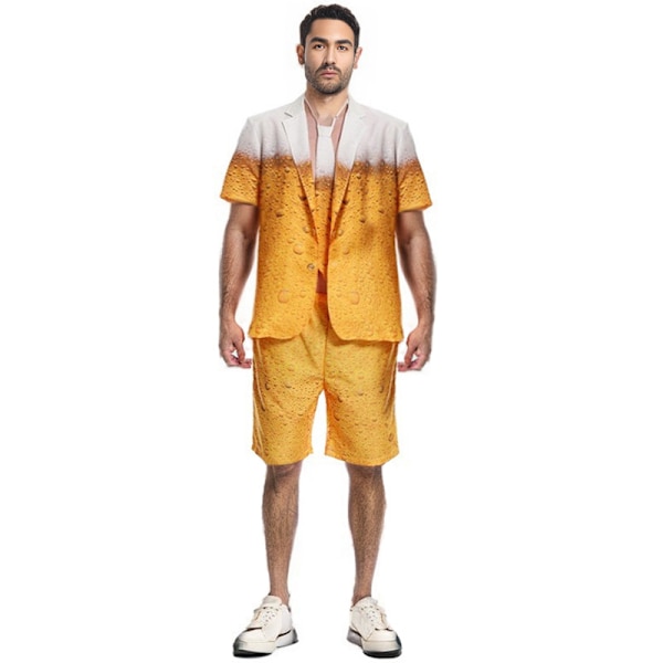 Herrkläder Öltryck Prestanda Kostym Kläder Kostym, Cosplay Öl Festival Outfit M