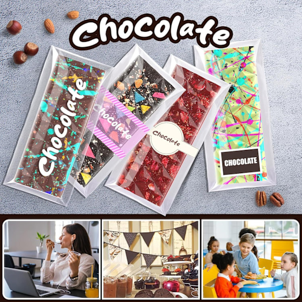 12 Hul Chokoladebar Form Dyb med Poser Skraber Style2
