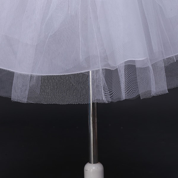 Kvindes Pigen Petticoat Kort Halv Slip Underskjørt til Lolita Cosplay White