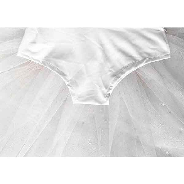 Balletskørte til Piger, Danseskørte, Stram Balletkjole white 130