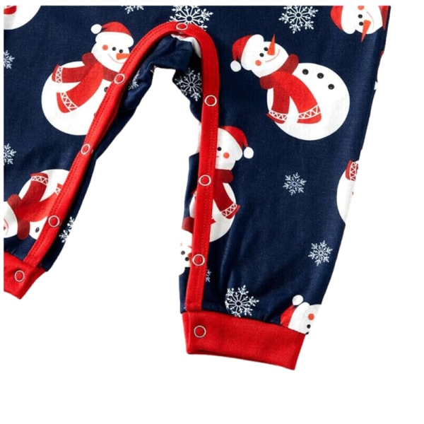 Barn Vuxna Jul Familj Matchande Pyjamas Pyjamas Snowman Sleepwear PJs Set Kid 10T