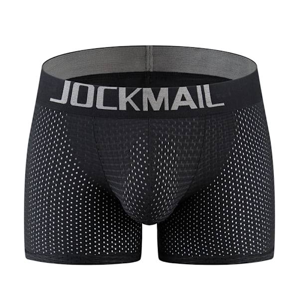 Herrunderkläder Boxer Mesh Herrunderkläder med vadderade höftkuddar Black L