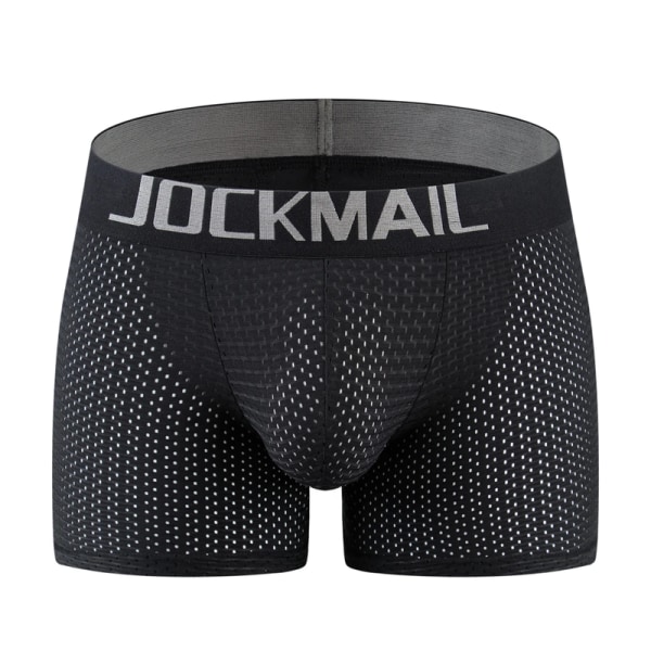 Herrunderkläder Boxer Mesh Herrunderkläder med vadderade underkläder med höftkuddar Black XL