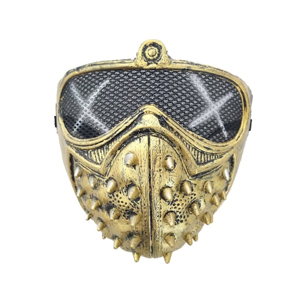 Watch Dogs Maske med Nitter - Spill Cosplay Halloween Rekvisitt gold