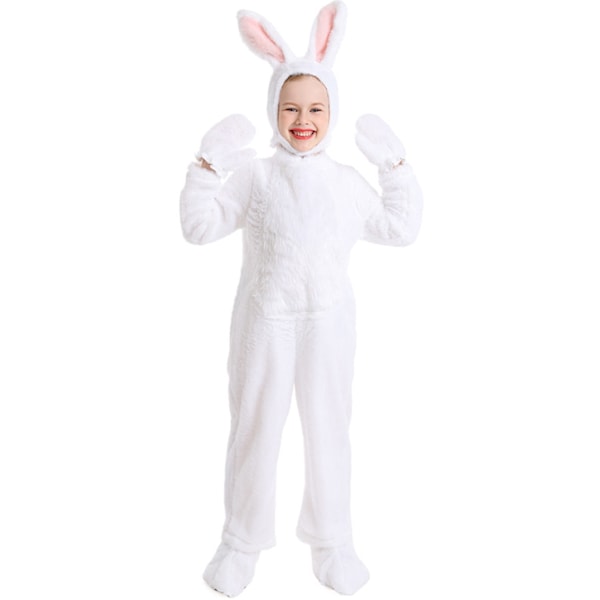 Lasten Bunny Onesie - Kanin Pyjamat Tytöille, Piirretty Yksikokoinen Halloween Cosplay Puku 150