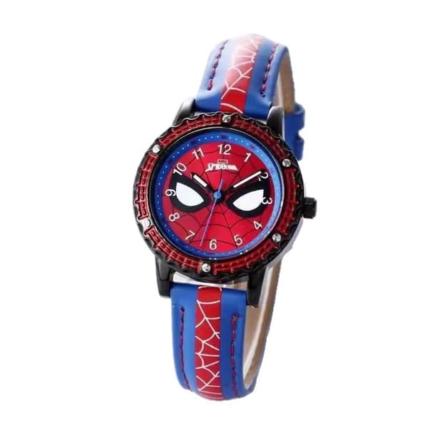 Gutter Spiderman Klokke 33mm – Marvel Superhelt Kvarts Armbåndsur for Barn Uformell Bruk BlueRed