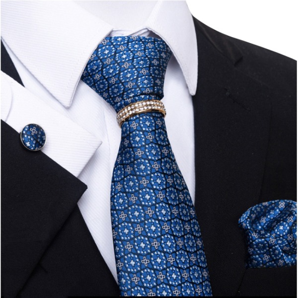 Silk Men's Tie Set, Jacquard vävda slipsar Present för män Color 2