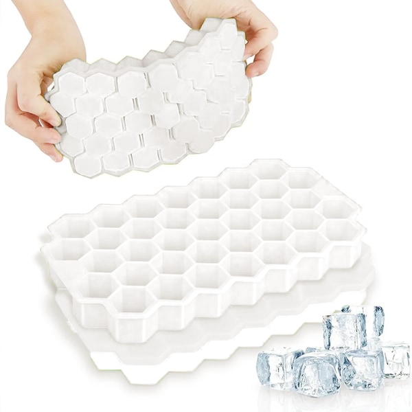 2 st Honeycomb 37 Gitter Kubformare med Lock DIY Isform White
