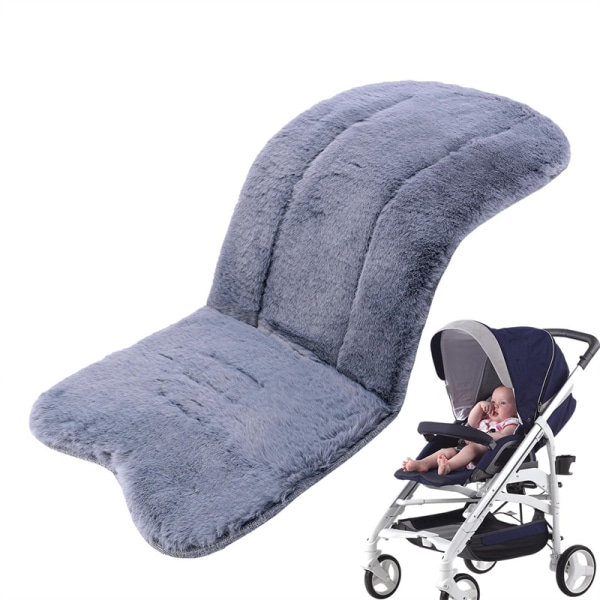 Sittfodral för baby , barnvagnsfoder i konst av fårskinn för barnvagnar, bilbarnstolar Blue-Gray