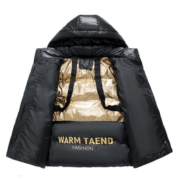 Graphen Sort Guld Dunjakke Vinter Unisex Bomuldsjakke XL