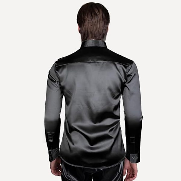 Menn sequin skjorte, 70-talls disco party Halloween kostyme XL